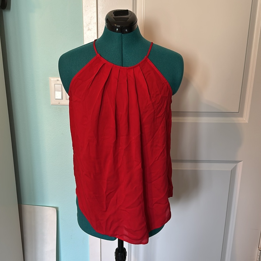 Joie Red Silk sleeveless blouse